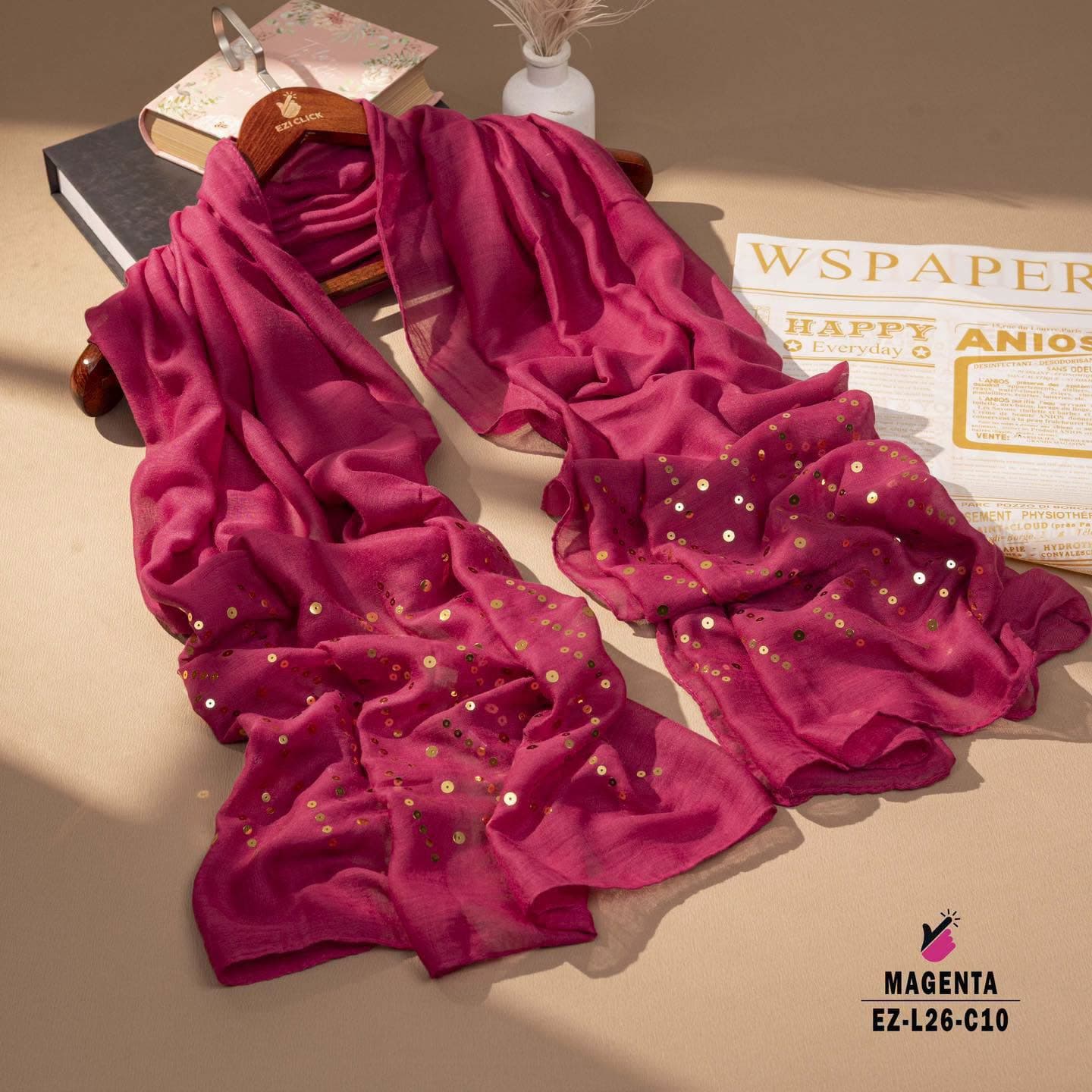 Both Side Sequins Work HIJAB