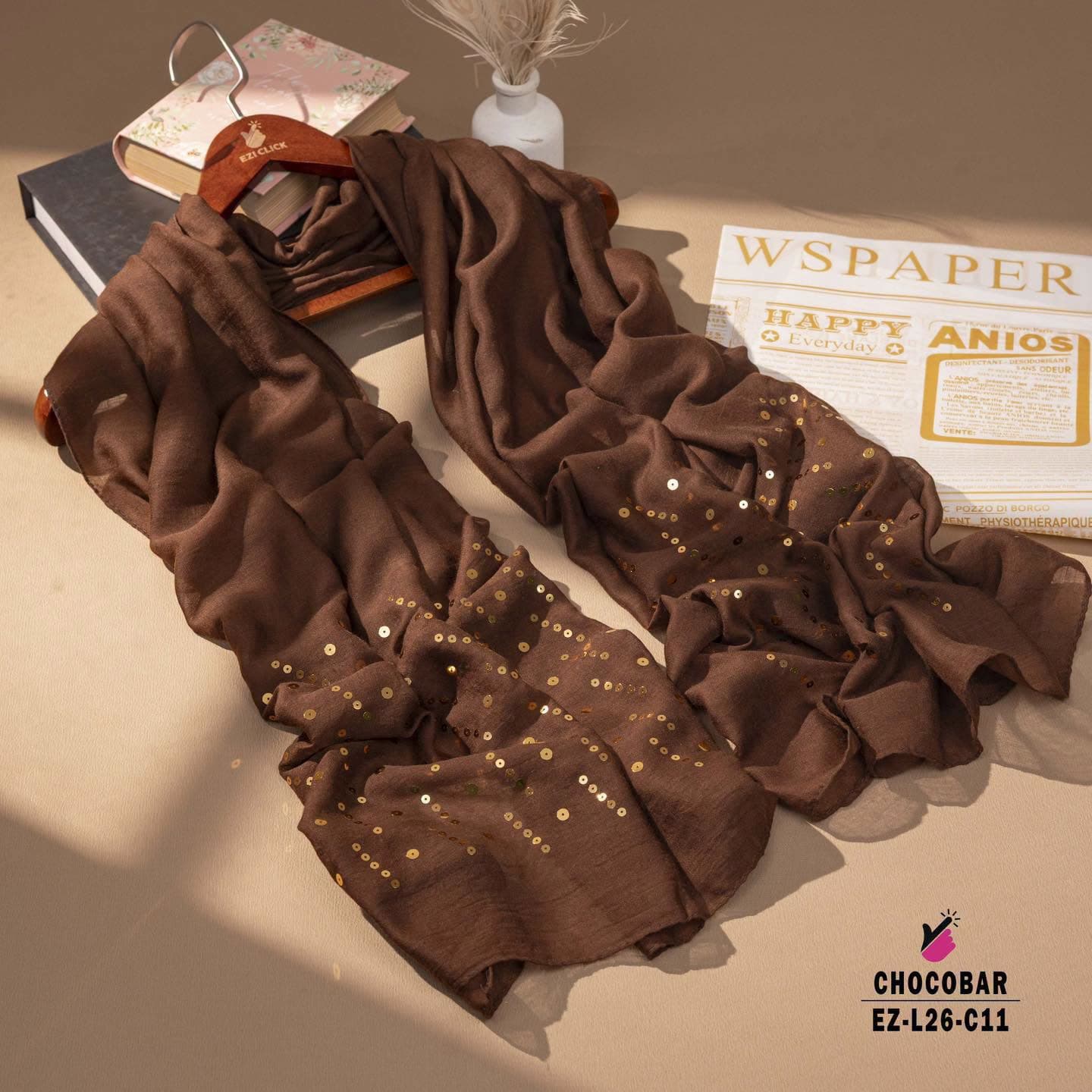 Both Side Sequins Work HIJAB