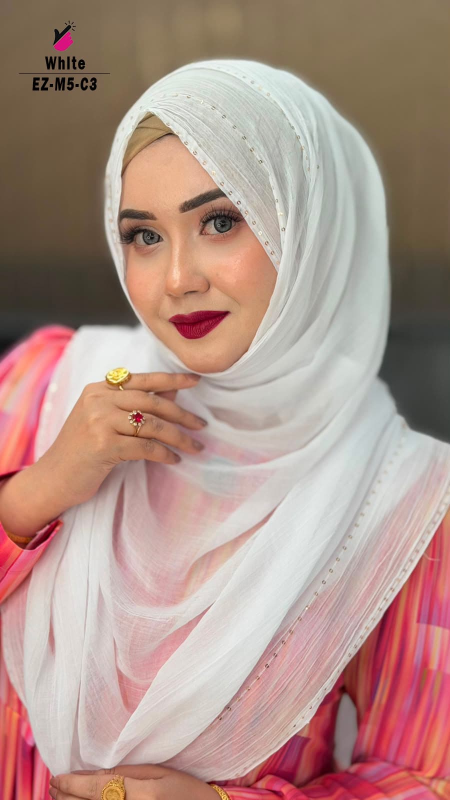 Feather Sequins Hijab